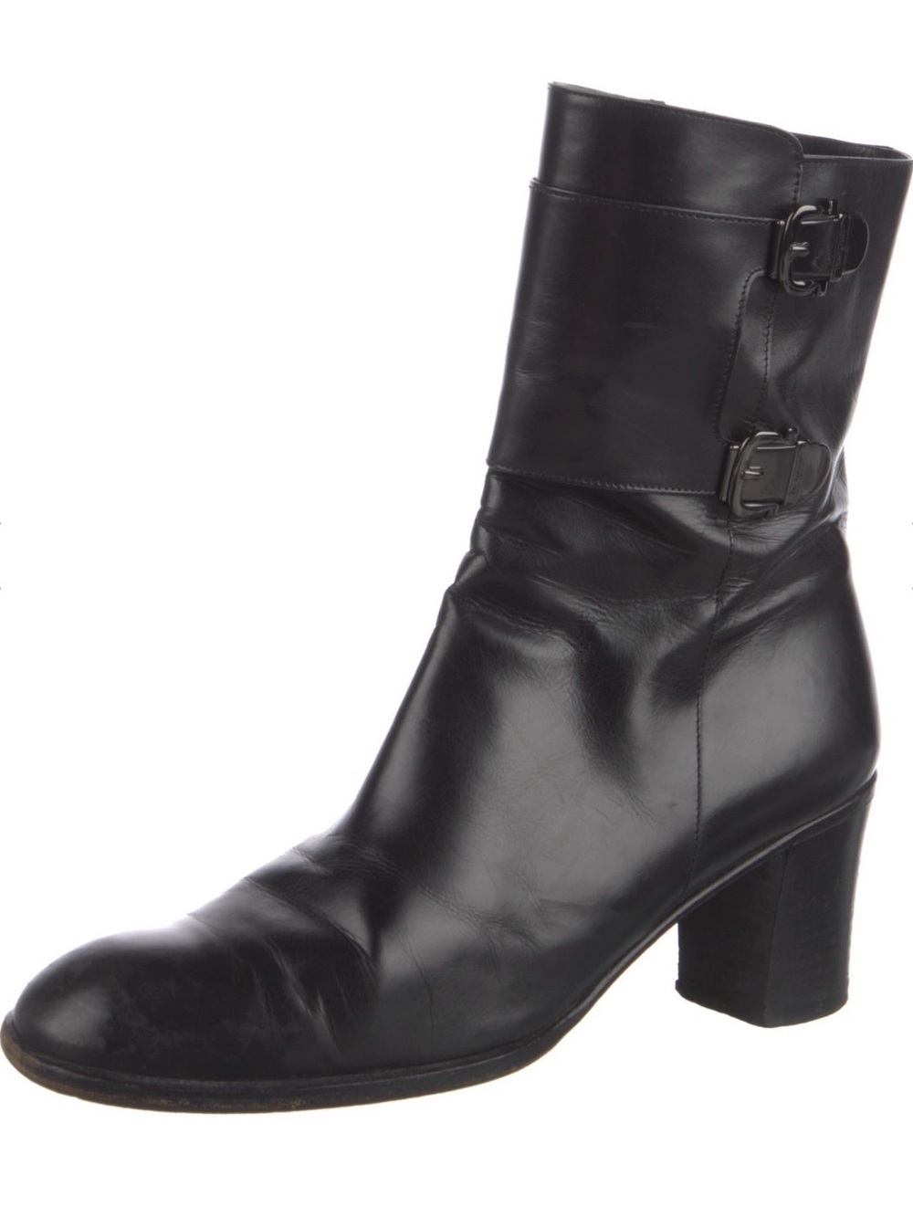 Ferragamo Black Leather Boots
